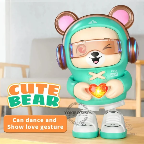 Jouet interactif pour enfants de 0 à 1 an, ours dansant