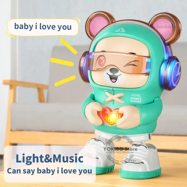 Robot ours coloré pour stimuler la motricité fine des bébés