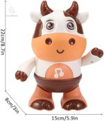 Vache sympathique qui encourage le jeu et la danse