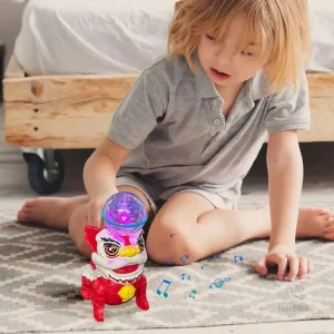 Lion dansant avec musique et lumières pour les tout-petits