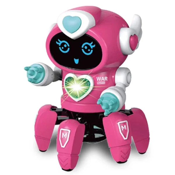 Robot qui tourne et éclaire la pièce
