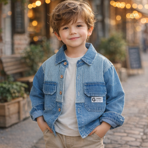 Veste denim robuste et moderne pour enfants