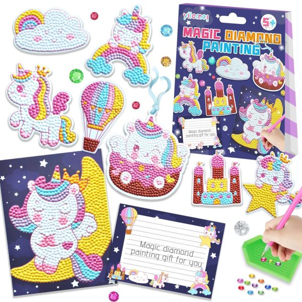 Autocollants en forme de diamant pour enfants, activité créative