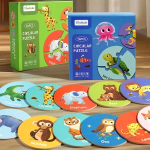 Dieren Match - Puzzle 3 pièces pour enfants de 1 à 2 ans