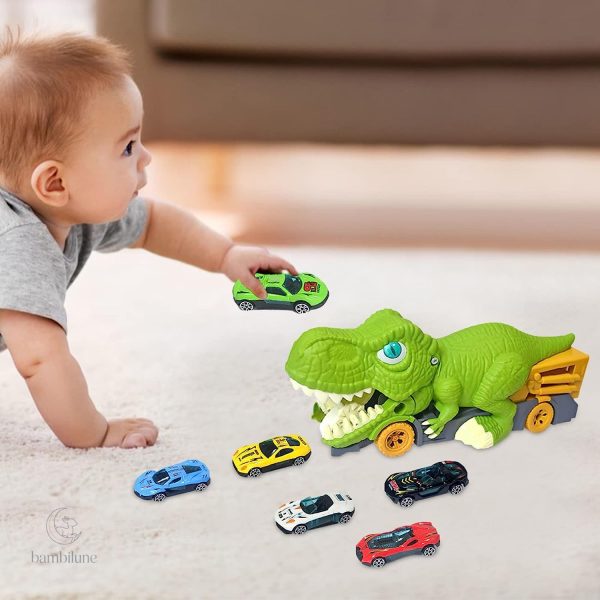 Voiture dinosaure colorée pour jeux d'imagination