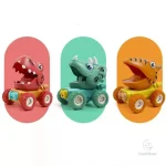 Voiture Dino colorée, idéale pour les explorations des tout-petits