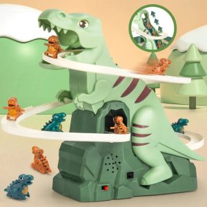 Mini montagnes russes Dino Slide pour enfants de 3 à 4 ans