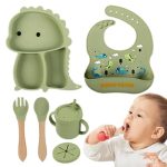 Vaisselle Dino pour enfants - Ensemble coloré et ludique