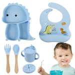 Set de 7 pièces en silicone pour repas d'enfants