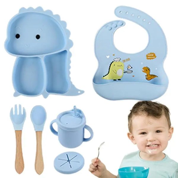 Set de 7 pièces en silicone pour repas d'enfants