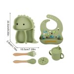 Ensemble de vaisselle pour enfants - Design Dino amusant