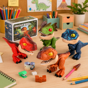 Dinosaur Stationery Toy - Ensemble de bureau créatif 5 en 1