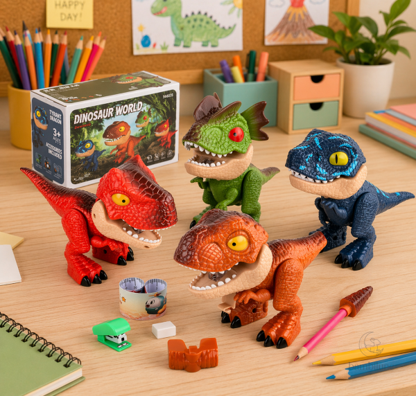 Dinosaur Stationery Toy - Ensemble de bureau créatif 5 en 1