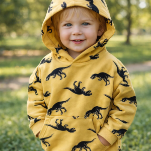 Sweat à capuche DinoStyle avec imprimé Triceratops