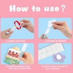 Stylo à perles pour activités manuelles ludiques