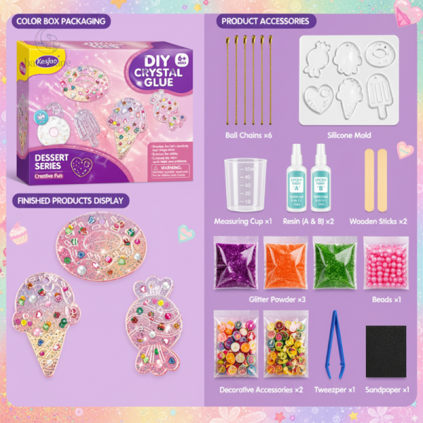 Kit de bricolage pour des porte-clés uniques et colorés