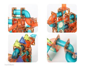 Jeu de construction en marbres avec magnets pour jeunes enfants
