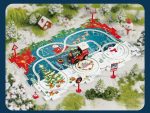 Activité ludique pour enfants : train de Noël à monter