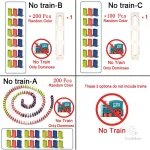 Activité ludique avec le train à dominos pour petits enfants