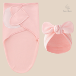 Emmaillotage doux pour bébé avec bonnet