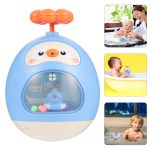 Bain joyeux avec le canard pulvérisateur