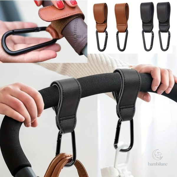Set de crochets pour poussette EasyCarry, toujours bien organisé