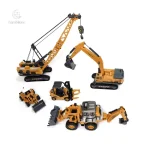Jeu de construction créatif avec excavateur
