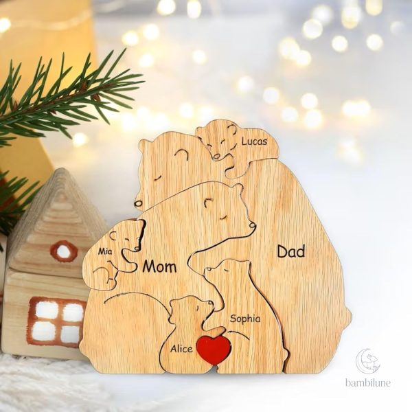 Puzzle de famille avec des illustrations d'oursons