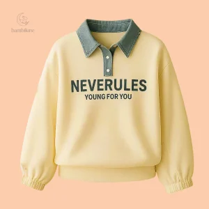 Polo à col en denim élégant pour enfants