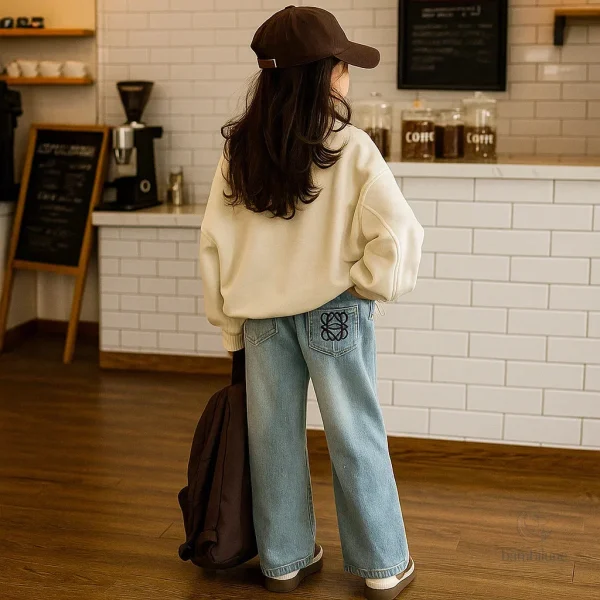 Polo ludique en denim pour un look décontracté