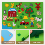 Panneau de feutrine pour jeux d'apprentissage