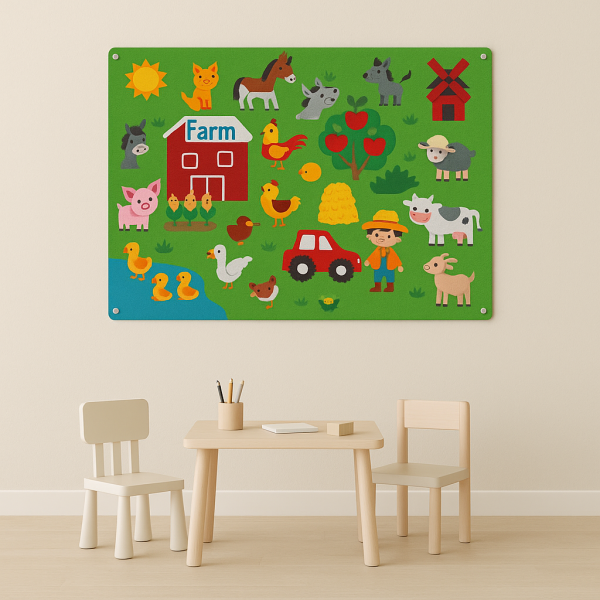 FeltBoard éducatif pour enfants avec animaux