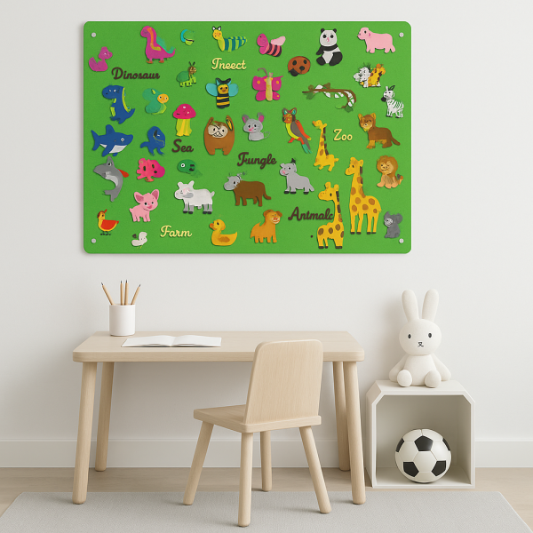 Jouet créatif en feutrine pour apprendre les animaux