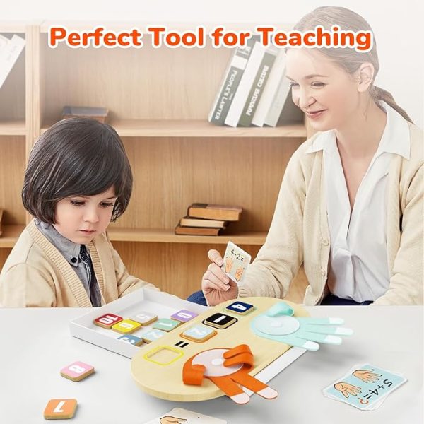 Activité éducative avec des doigts pour apprendre les maths