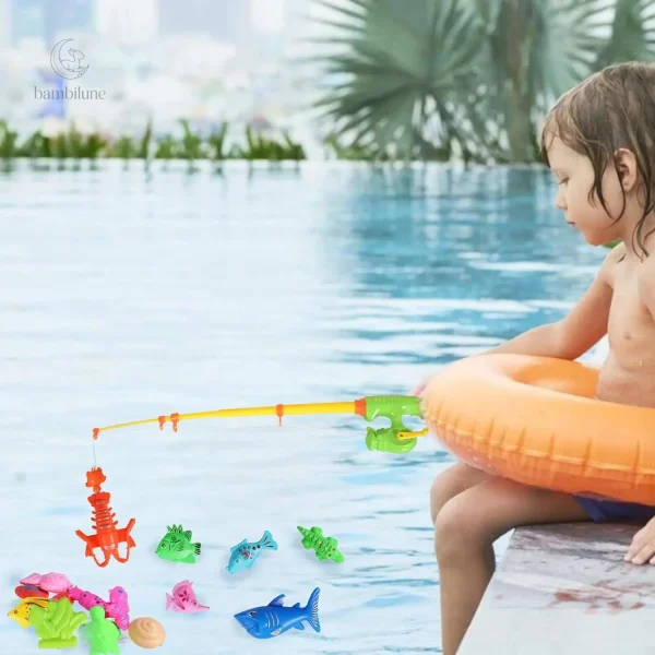 Apprentissage des couleurs avec le jeu de pêche
