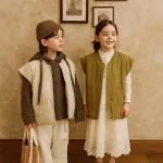 Vêtement moderne en polaire pour petits garçons et filles