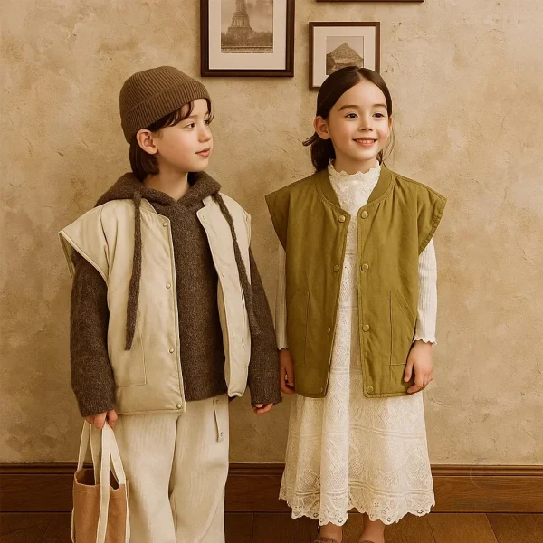 Vêtement moderne en polaire pour petits garçons et filles