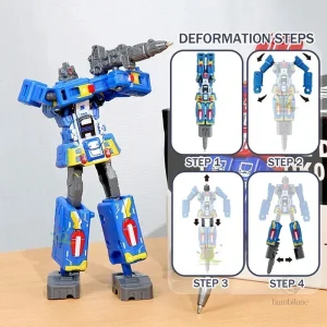 Robot stylisé qui se transforme pour jouer
