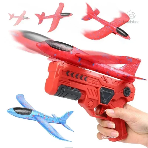 Jouet d'extérieur : lanceur d'avion en mousse coloré