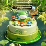 Jouet interactif avec grenouilles colorées pour éveil musical