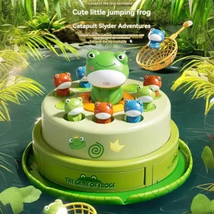 Jouet interactif avec grenouilles colorées pour éveil musical