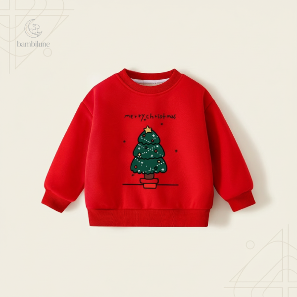 Pull d'hiver rouge, parfait pour les fêtes
