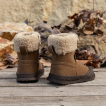 Bottes d'hiver douillettes pour enfants en laine polaire