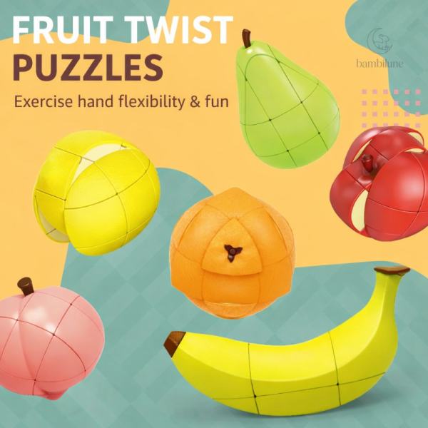 FruitCube – Puzzle Montessori coloré sur les fruits