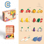 Apprendre les fruits avec le set de découpe Fruitigo Montessori