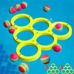 Jeu d'anneaux colorés pour s'amuser dans l'eau