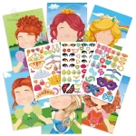 Funny Faces – Livre d'autocollants réutilisables pour enfants