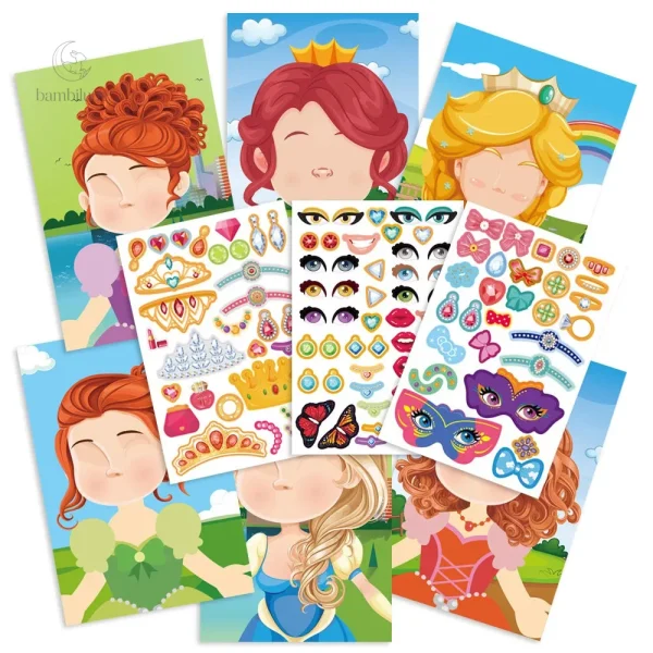 Funny Faces – Livre d'autocollants réutilisables pour enfants