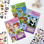 Livre d'autocollants réutilisables pour stimuler l'imagination