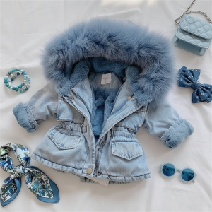 Vêtement d'hiver pour enfants, style denim